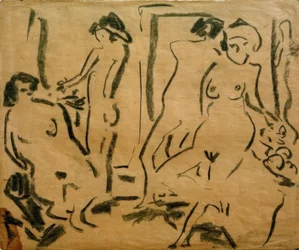 Cztery akty kobiece w studio